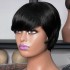 Full human wig, short hair, fully mechanized wig, pixie cut human hair wig, real hair wig