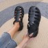 Cross border popular Melissa women's shoes 2024 new Melissa sandals women's high heels thick soled toe jelly shoes Luo