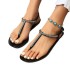 Cross border hot selling Roman jelly shoes, new PVC sandals for women's summer, European and American fashion, T-shaped sandals, flat beach shoes