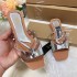 2024 Ins Fashion European and American Hardware Diamond Jewelry Women's Sandals in Stock Eagle Head Buckle Flip flops Sandals