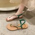 Diamond sandals for women 2024 summer new style Roman style PVC back elastic band 41ladies sandals