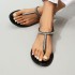 Cross border hot selling Roman jelly shoes, new PVC sandals for women's summer, European and American fashion, T-shaped sandals, flat beach shoes