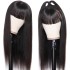 None lace human hair bangs wig straight hair set