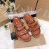 ZA Home Autumn Foreign Trade Hot Selling New Shoes with Ring Buckle One Line Slippers Fashionable and Versatile Thick Bottom Sandals Slippers