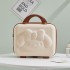 Handheld luggage, women's 14 inch makeup box, small travel suitcase, lightweight and cute anime 3D rabbit password luggage