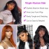 None lace human hair bangs wig straight hair set