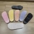 The shoe factory sells semi-finished PVC one-piece slippers with a complete range of shoe material sizes for export. The inflatable outsole is available for foreign trade