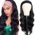 Human hair wig headband with wave mechanism