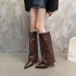 High heels, long tube, patent leather pants, boots, 2024 autumn boots, big size 4142, pointed, thin heels, high-end feel