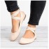 Wish autumn retro plus size new mom shoes flat sole single shoe shallow mouth elastic strap round toe women's shoes