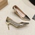 High heels, single shoes, women's 2024 autumn new item, pointed toe, one foot, big size 4243, high-end feeling, slim heel, heel temperament