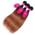 Brazilian real person hair curtain can be hot dyed with 1b/30 human hair gradient color ombre straight wave