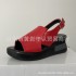 Sponge cake thick soled wedge sandals for women in summer 2022, worn outside, with an empty flat buckle sandals, oversized high-heeled sandals for women