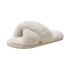 Large size cross hair slippers for women in autumn and winter, new flat bottomed home and indoor floor slippers, air conditioning slippers, straight slippers