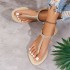 Cross border foreign trade summer European and American rhinestone T-belt fashionable and versatile beach vacation soft bottom large flat sandals for women HT