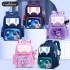 New cartoon backpack for elementary school students, large capacity, lightweight backpack for first and sixth grade, children's spine protection and weight reduction backpack