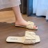 Cool slippers for women 2023 summer new style with flat bottom and large size 4142 square headed ladies slippers