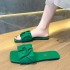 Cool slippers for women 2023 summer new style with flat bottom and large size 4142 square headed ladies slippers