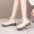 Lace up Martin boots for women 2023 autumn and winter new British style fashionable and comfortable Chelsea boots thick soled fashion short boots