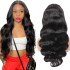 4x4 body closure wigs, front lace real hair wig, full top headband, Lace frontal wig