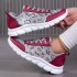 Ins new versatile mesh sequin sports women's shoes, spring and summer hollow fashion lace up lightweight casual shoes