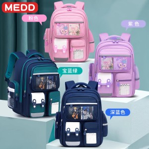 2024 New Primary School Boys and Girls 3-6 Children Boys Lightweight Spinal Protection and Weight Reduction Backpack for First and Second Grades