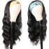 Human hair wig headband with wave mechanism