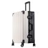 Retro aluminum frame luggage, 24 pull rod luggage, universal wheels, 26 inch right angle zipper travel suitcase, men's and women's leather suitcase, password box