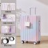 2023 New Gradient Trendy Color Luggage for Women with High Beauty, Pull up Luggage for Men with Large Capacity, Student Password Box, Travel 24 inches