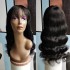 Human hair bangs wigs body wave human hair wig big wave bangs headband