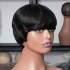 Full human wig, short hair, fully mechanized wig, pixie cut human hair wig, real hair wig