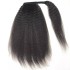 Kinky straight magic sticker ponytail human hair Velcro ponytail hair