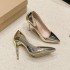 High heels, single shoes, women's 2024 autumn new item, pointed toe, one foot, big size 4243, high-end feeling, slim heel, heel temperament