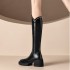 High heels, long boots, children's 2024 autumn new collection, round toe, no drop off, slim boots, no knee high, high-end, small stature