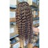 Deep wave Highlight lace closure wig piano color P4/27 front lace wig head