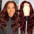 Reddish Brown real hair wig, brown red headband, body wave wigs, human hair