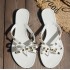 New Summer Rivet Nail Butterfly Knot Craft Flip flops Summer Willow Ding Outdoor Beach Sandals Women's Jelly Crystal