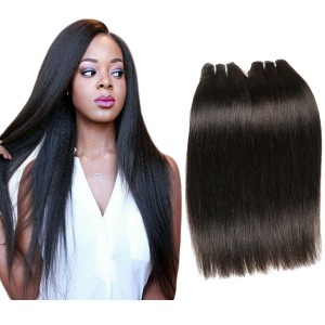 Mechanism Yaki Real Hair Female Wig Hair Curtain Kinky Straight Wig Bubble Hair Curtain One Piece Hair Replacement