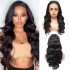 4x4 body closure wigs, front lace real hair wig, full top headband, Lace frontal wig