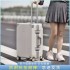 New luggage with aluminum frame, 20 inch retro style suitcase, universal wheel travel case, 24 female and male student password login case