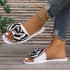 New summer Korean version bow PVC jelly cool mop fashionable flat bottomed transparent outer wear anti slip beach straight drag