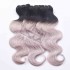 Hair extensions for human hair and wig 1b/light gray hair extensions for body waves