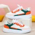 Cross border trendy thick soled color blocked fashionable soft soled board shoes, comfortable and casual sports shoes that can be tied with shoelaces, couple style women's shoes