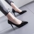 High heels, single shoes, women's 2024 summer new item, slim heel, sexy side empty banquet ladies shoes, work shoes