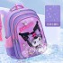 New backpack for elementary school students, kindergarten, third and sixth grade, large capacity backpack, cartoon Kuromi cross-border backpack