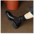 Short boots children's 2024 autumn new round head flying weave splicing cross belt buckle high-end fashion slim boots