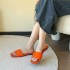 Cool slippers for women, 2024 summer new style, low heel, one line, fashionable women's slippers, belt buckle