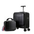 Business 18 inch computer suitcase with front opening, female small boarding password, leather box, swivel wheel, male