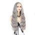 AliExpress New Product Hot selling European and American Wig Women's Grey Synthetic Front Lace Headset Wave Roll Wig