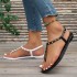 Summer wholesale Roman sandals, seaside Bohemian style sandals, women's fashionable casual flat sandals, can be worn outside